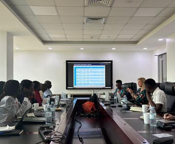 team meeting in Uganda